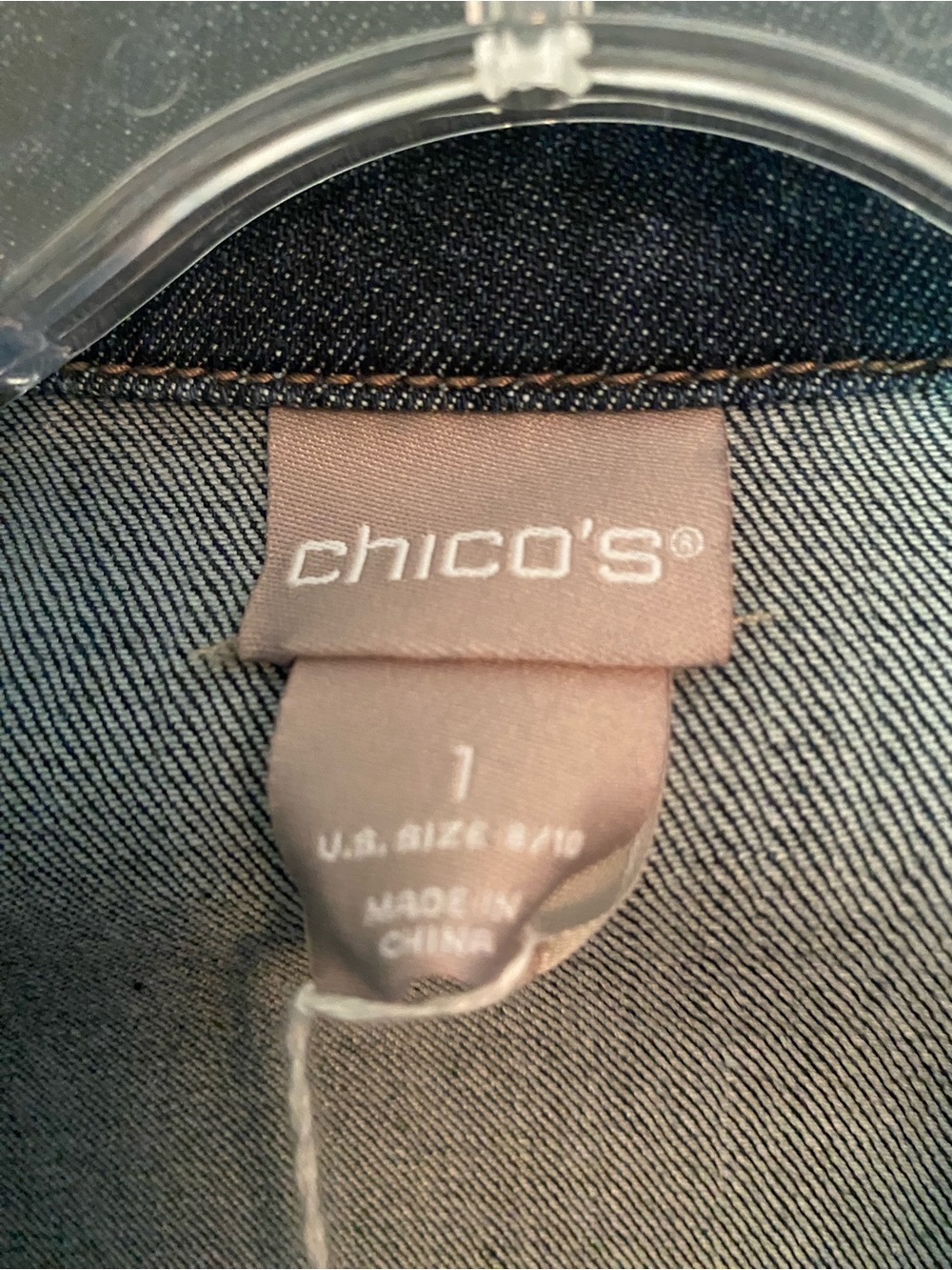 Chico's Dark Indigo Denim Jacket for Women - Picture 3 of 3